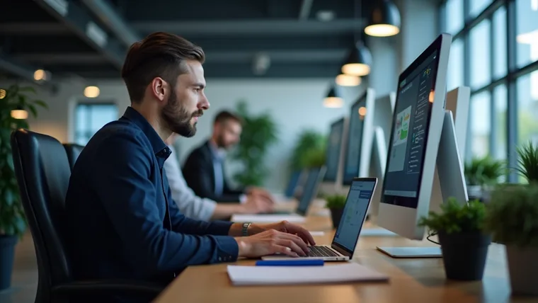 Travail en équipe dans un bureau